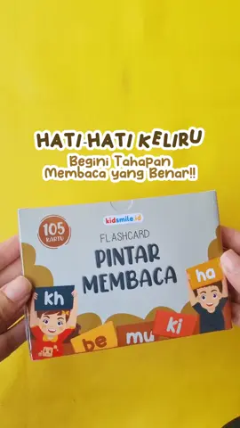 Belajar mengenal huruf paling praktis dengan flashcard pintar membaca dari kidsmile.id karena isinya yang lengkap dari huruf, suku kata dan kosa kata. Yuk diorder!! 🥰 #flashcardsforkids #flashcardanak #belajarhuruf #mainanedukasianak #mainanedukatif #mainanbelajar #mainanedukasianakmurah #bermainsambilbelajar 