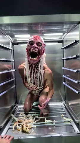 Fridge entities ❄️💀 #unsettling #caughtoncamera #horrortok #weirdcreatures #foundfootage #povhorror #creepytok #creepyvideos 