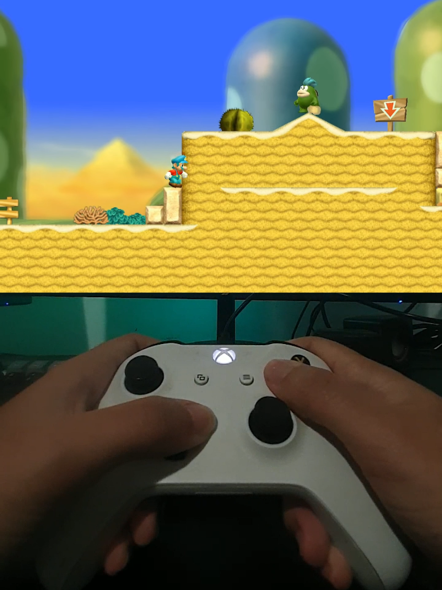 Platform: Wii U (original), also available as New Super Mario Bros. U Deluxe on Nintendo Switch  Genre: Side-scrolling Platformer  Players: 1 to 5 players  Release: 2012 (Wii U) Story: Bowser invades Princess Peach's castle with the help of his minions and catapults Mario, Luigi, and their friends far away. The goal is to travel across a large interconnected world, defeat the bosses of each area, and reach Peach's castle to rescue her. Gameplay: Classic 2D side-scrolling platformer style. Mario can use power-ups like the Super Mushroom, Fire Flower, Flying Squirrel Suit, and Mini Mushroom. Each level is filled with platforming challenges, enemies, and hidden secrets. Supports multiplayer for up to 4 players (Mario, Luigi, and two Toads). A fifth player can assist using the GamePad in Boost Mode. The world map is interconnected, similar to Super Mario World, with secret paths and bonus areas. Highlights: Colorful and vibrant HD graphics. Creative levels including water, lava, snow, jungle, and castle stages. Classic enemies like Goombas, Koopa Troopas, Boos, and unique bosses in each world. Includes additional modes like Challenge Mode and Boost Rush for extra difficulty. #mario #gaming #play #supermario #supermariobros