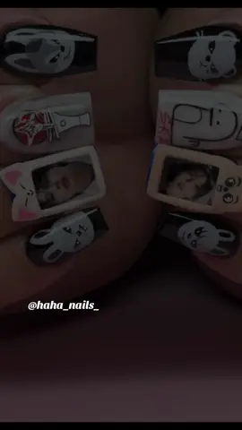 🥵❤️‍🔥 @straykids_japan  #hahanails #nailartist #straykids #skz #skznails #straykidsnails #photonails #handpaintednailart #painting #photocard #concert #fangirls 