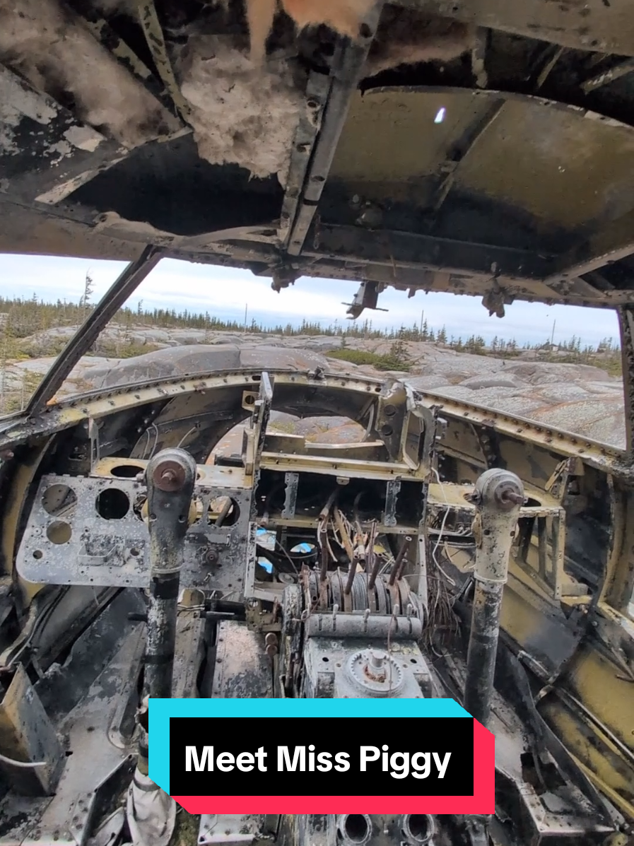 Miss Piggy is a Curtiss C-46 Commando plane operated by Lamb Air as a cargo plane after the aircraft retired from service in World War II. It was nicknamed “Miss Piggy” because of the tremendous capacity of its cargo load as it hauled goods and supplies to and from remote areas of Northern Manitoba. 