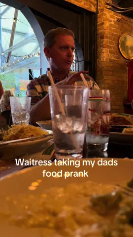 Had to try another prank on my dad. His reactions are just too good 😂😂.            #prank #funny #food #funnyvideos #funnymoments #fypシ #fyp #restaurant 