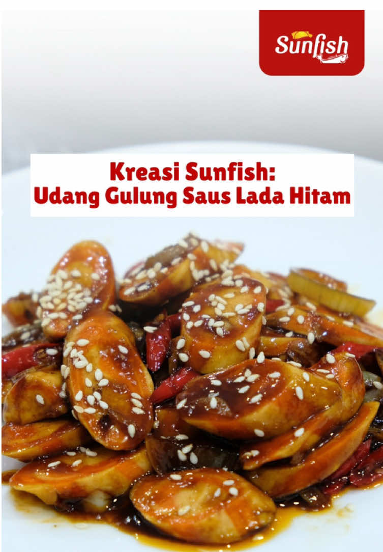 Bahan tinggal sedikit juga gak masalah kalo ada Sunfish! Udang Gulung Saus Lada Hitam😋 #kuliner #resepmasakan #idebekal #udang #ladahitam