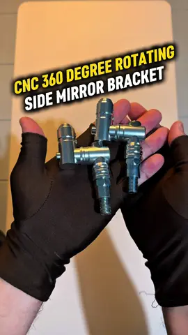 CNC SIDE MIRROR ADAPTOR 360 FOLDING MECHANISM DAGDAG PORMA SA SIDE MIRRORS NYO😎👍#sidemirror #cnc #motorcycleaccessories #foldingsidemirror 