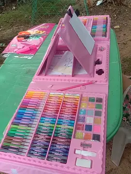 art set 208 colors oh para sa mga kids niyo#supermegaartset208pcs 