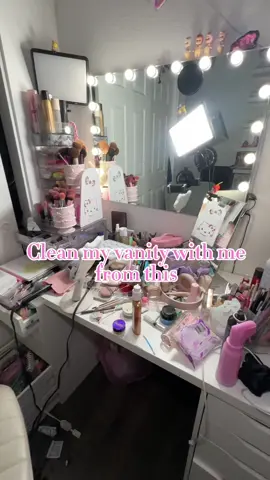 Late night vanity reset + mini tour💕✨ #vantiyreset #cleaning #makeup #vanitycleaning #latenight #latenightcleaning 