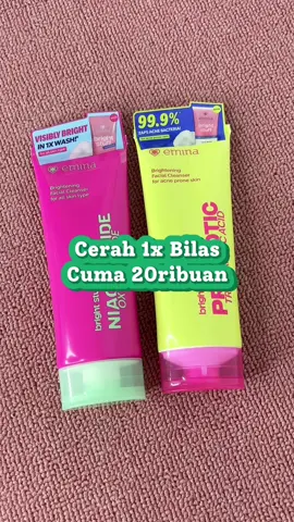 bisa angkat residu makeup, bersih sampai pori-pori✅😍 dan gak bikin kulit jadi kering ketarik #emina #fyp #facewashemina #eminabrightstuff #niacinamide 