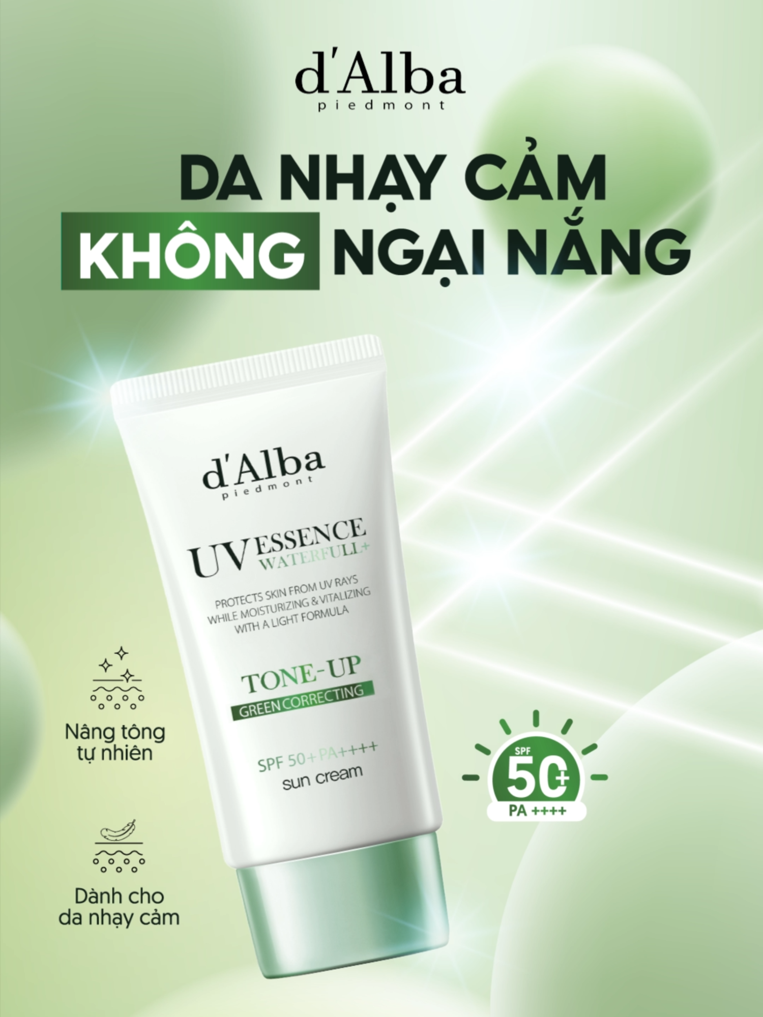🌞 NEW! Kem chống nắng nâng tông nhà d’Alba dành cho da nhạy cảm đã chính thức lộ diện 🌿💚 ✨Da đang nhạy cảm mà phải ra nắng ? Không sao! 💚Nâng tông nhẹ – không bết, triệt sắc đỏ trên da hiệu quả –đã có d’Alba ✨ 🛒 Đã có trong giỏ hàng Tiktokshop ⚡️💛 #dalba #kemchongnang #toneupcream #kemchongnangxanhla