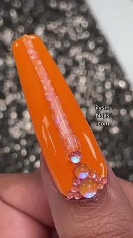 Bright Orange Nail Extension 🧡🍊 ilysmnails .com #nails #nailart #asmr #beautyhacks #onthisday 