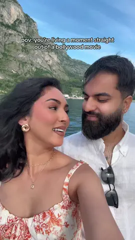 Tell me this isn’t giving bollywood! The view🤩 #bollywood #bollywoodsong #lipsync #husbandwife 