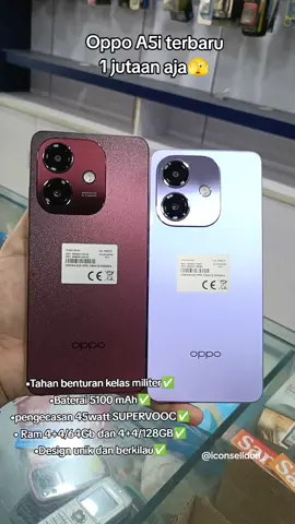 Oppo A5i terbaruu🔥 warna unggu berbintang dan merah nebula #oppoa5i #jagonyabertahan #oppo #oppobillionbeats #oppopekanbaru_official #oppoindonesia #fyp #fyl #fy #fypage 