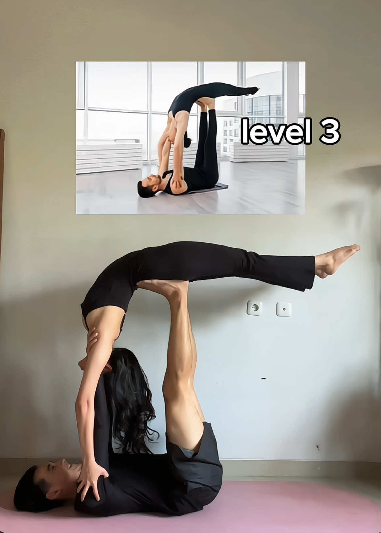 couple yoga pose challenge‼️ 1-7⁉️🤔 #yogapose #yoga #coupleyoga #challenge #posechallenge 