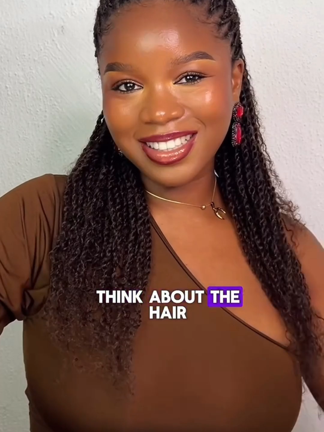 Brown — forever elegant.❤️It goes with everything and never fades out of style.😍#qvrhair #kinkycurly #type4hair #kinkycurlyhair #hairextensions #minitwists #microtwist