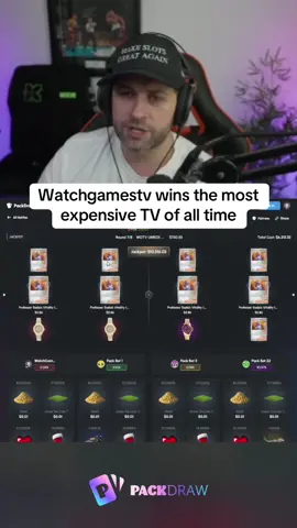 Watchgamestv wins the most expensive TV of all time #kickstreaming 