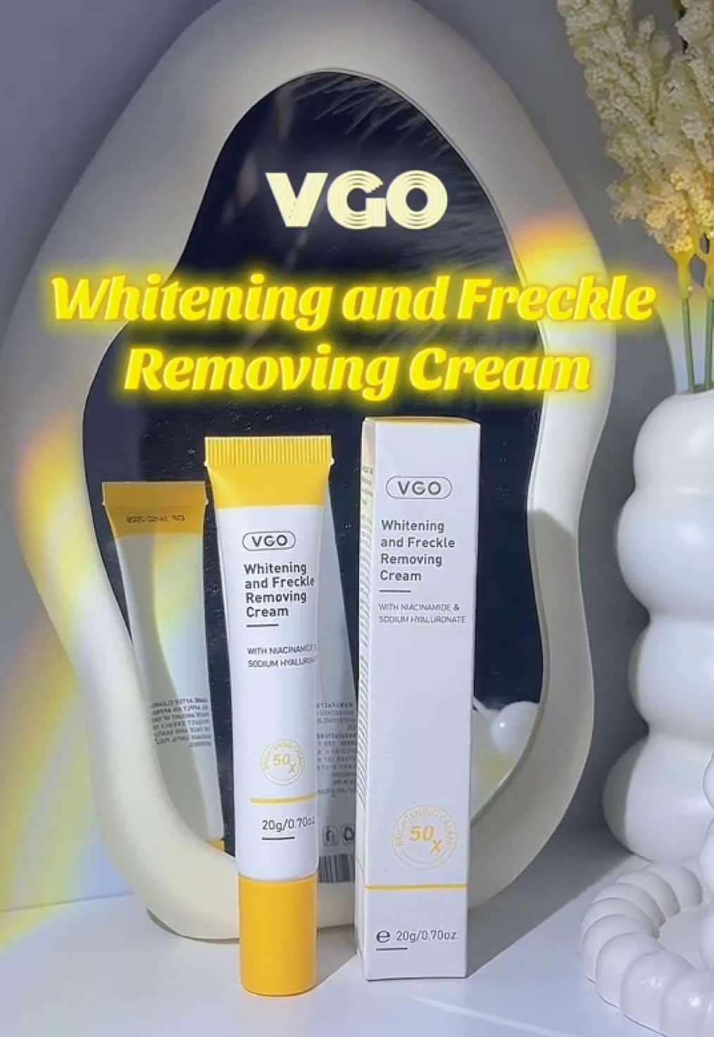 Perfect nitong cream, dark spots remover tapos may whitening pa! #vgobeauty #vgo #whiteningcream #darkspot #melasma #pekas #removingcream #vgocream #creatorsearchinsight 