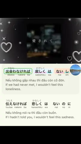 出会わなければ寂しくはないし. #愛されて #日本語 #japanese #foryou #LearnOnTikTok #learnjapanese #会話 #nihongobenkyou #shadowing #hoctiengnhat #podcast #podcasttiengnhat #tiengnhatmoingay 