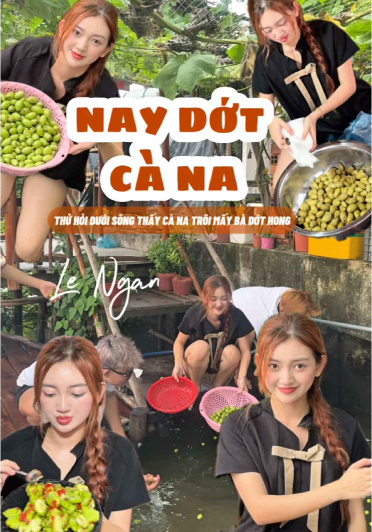 Nếu là mấy bà thấy trái cây tươi troii dưới sông mấy bà có lụm hong 🤣🌴🥰 #Lê_Ngân #xuhuong 