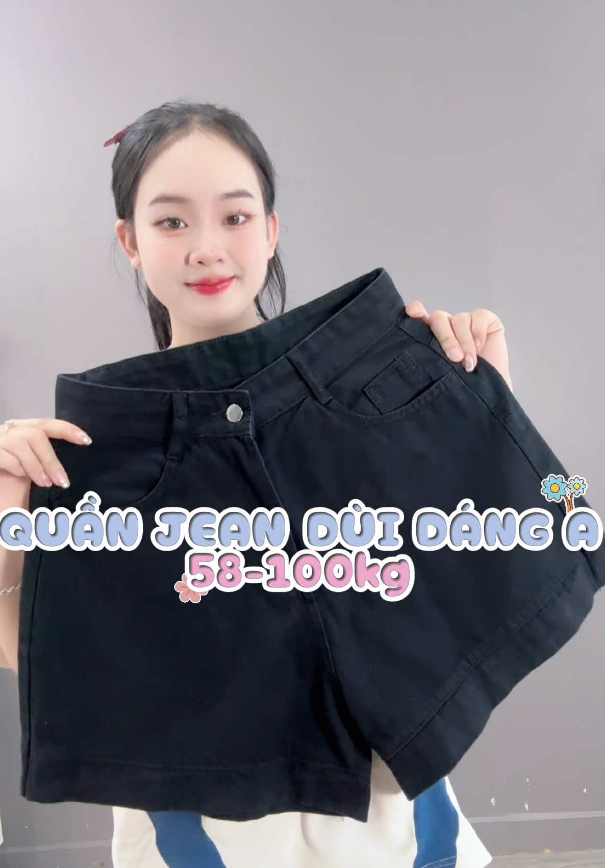 Quần jean đùi dáng A #ươc_duoc_len_xu_huong #xinhgaitiktok #fybシ #fyp #otd #OOTD #bigsizefashion #béokhoẻbéođẹp #béokhoẻbéođẹp #chubbygirl #quanjean #chubby 