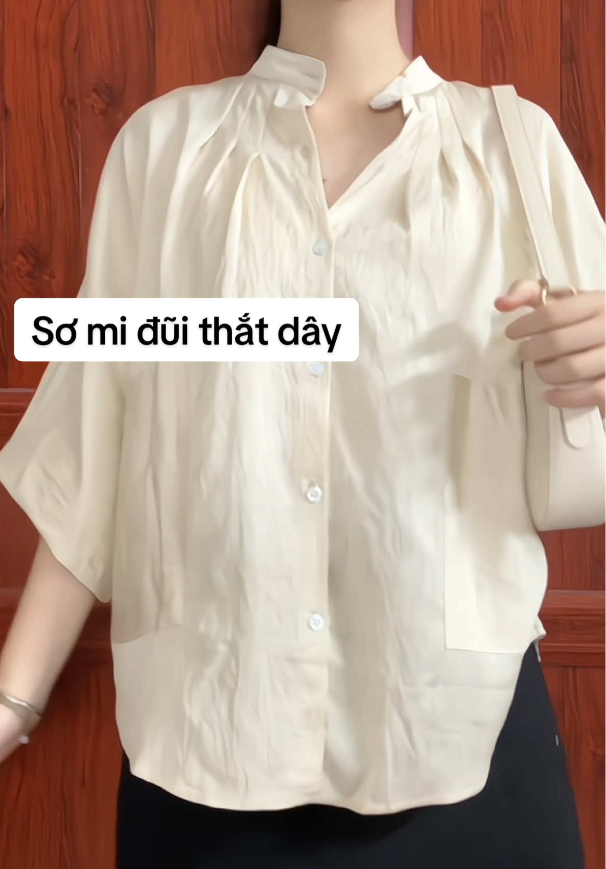 Áo sơ mi đũi from rộng #outfit #xuhuong #aosomi 