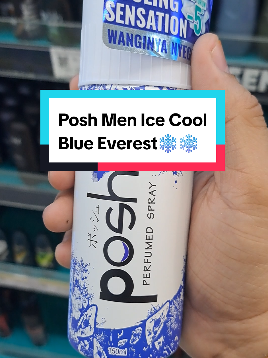 rasakan sensasi dingin menthol dan wangi bergamot dan amber yang menyegarkan di badan kamu seharian❄️🥶 dari #poshmen Blue Everest! #parfum #parfumviral #parfumtiktok #parfumcowok 