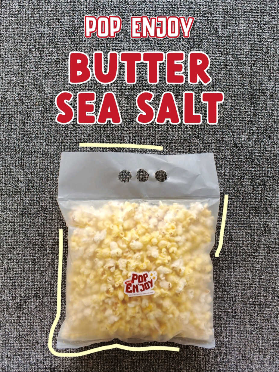 POPCORN POP ENJOY - BUTTER SEA SALT GARING DAN GURIH, BIKIN GAK BISA BERHENTI  #popcorn #popcorn🍿 #popenjoy #popenjoypopcorn #butterseasalt #butter #seasalt #fy #fyp #🍿 