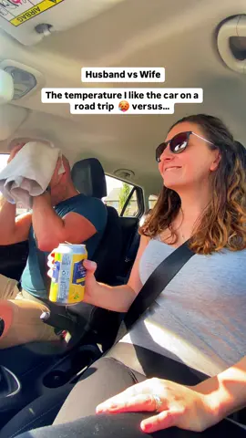 Can anyone else relate?! 😂🥵🥶 We are complete opposites when it comes to the temperature of the car on a road trip. 🚙 I like it absolutely boiling hot and Leon likes it freezing cold! 😂  We can’t be the only ones!!!  Follow @mrandmrsd.adventures for more travel tips & guides to help you plan epic world adventures! 🧡💙 #AdventureCouple #CouplesWhoTravel  #couplefunnyvideos #couplejokes #travelhumor #couplecomedy 