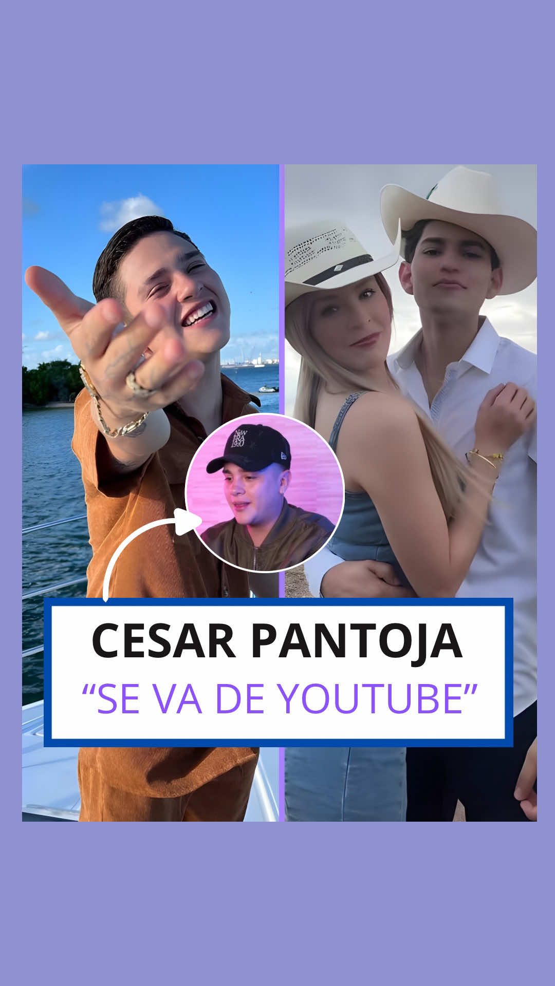 CESAR PANTOJA SE VA DE YOUTUBE #cesarpantoja #carolcastro 