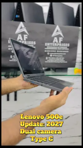 LENOVO 500e   | Chromebook ✔️ * UPDATE: 2027 * TOUCH SCREEN X360 * 4GB Ram * 32Gb Rom * 11.6”inch ScreenSize * 5 to 6 Hour Battery 🔋  * MEMORY CARD SUPPORTED * DUAL TYPE C CHARGING  * DUAL CAMERA  Delivery Available all across Pakistan 🇵🇰  📞 (03394021827)  📞 (03343409511)  📞 (03323646552) 📍LocationOffice # 1206 United Center Saddar opposite starcity Mall Karachi #schools #minilaptop #aflaptop #chromebook #laptop #afenterprises #delivery #hp #Chromebook #playstore #apple #saddar #karachi #COD #cashondelivery #islamabad #lahore #rawalpindi #gujranwala #hyderabad #peshawar #quetta #sindh #kpk #punjab #balochistan #pakistan