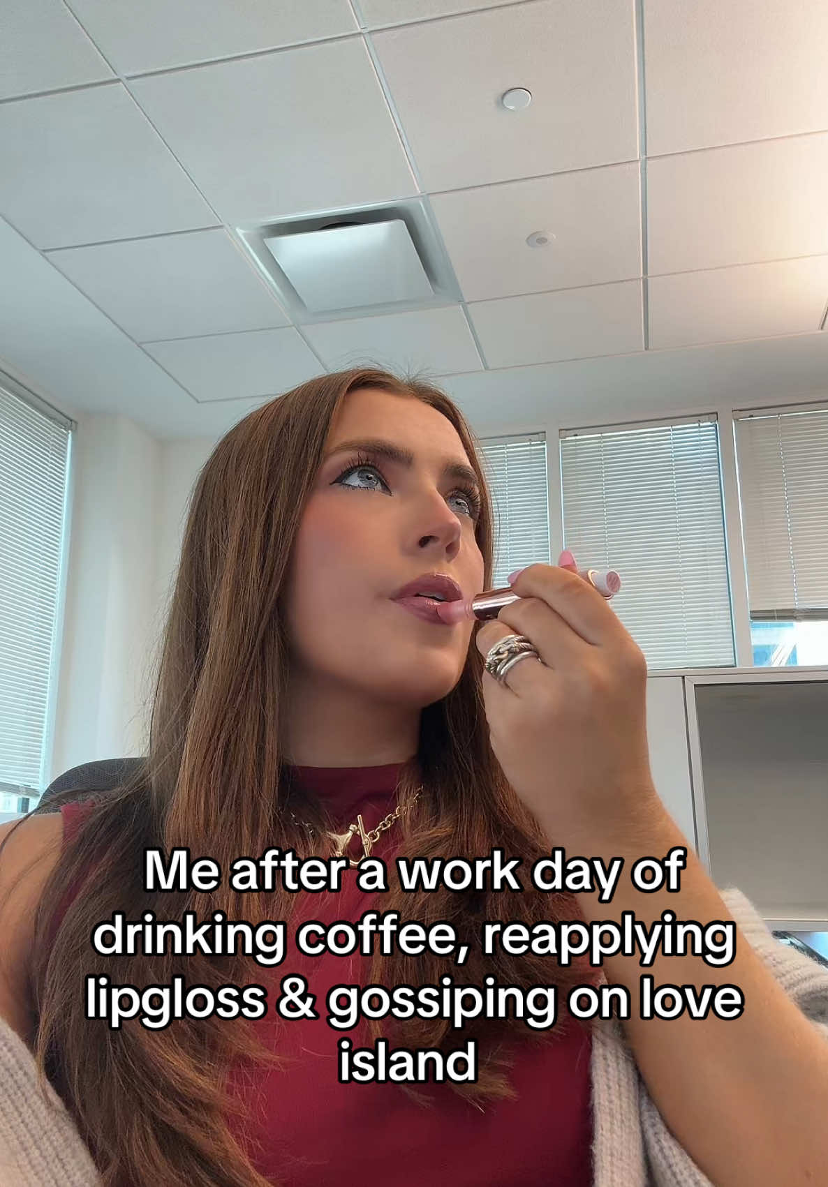 Jk it’s been a busy week here #workhumor #lipgloss @tarte cosmetics #loveislandusa 