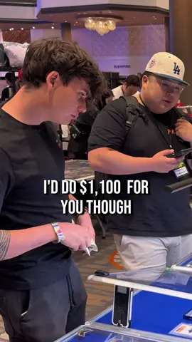 $1,250 SPORTS CARD DEAL IS ON THE TABLE! Will he take it? With @kevin.camejoo and @breakingblonde624 at the @lasvegascardshow. . My Thoughts: I actually was interested in the Trevor Lawrence Kaboom but don’t really like dealing with cards that have recent comps significantly lower then previous ones with similar dates. $1,280 compared to the latest $1,000 is a major difference, so rather just pass then feeling like I’m lowballing someone on that latest lower comp. So I ultimately decided to pass, and just do a cash deal for my other cards. Fun grouping of cards he picked out! . Talon June Partners: @ultraprointl @sportswaxpromotions  . #sportscards