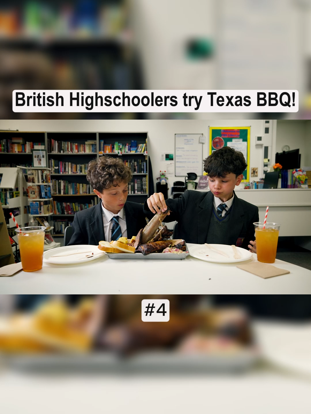 British Highschoolers try Texas BBQ! #jolly #memphis #soulfood #funny #dollywood #fyp #britstrybucees #BBQ #Texas #foodtour