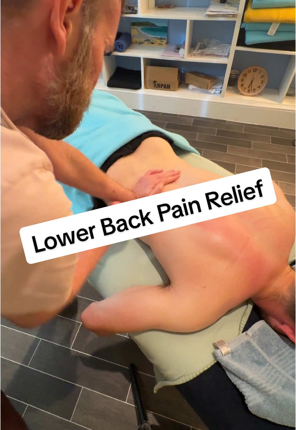 Lower back pain relief. This demonstrates how I massage people who are suffering with lower back pain. This is also a good massage for sciatica. I kept in the ASMR Massage sounds. #lowerbackpainrelief #backpain #davetaylormassage #raynormassage #asmrmassage 
