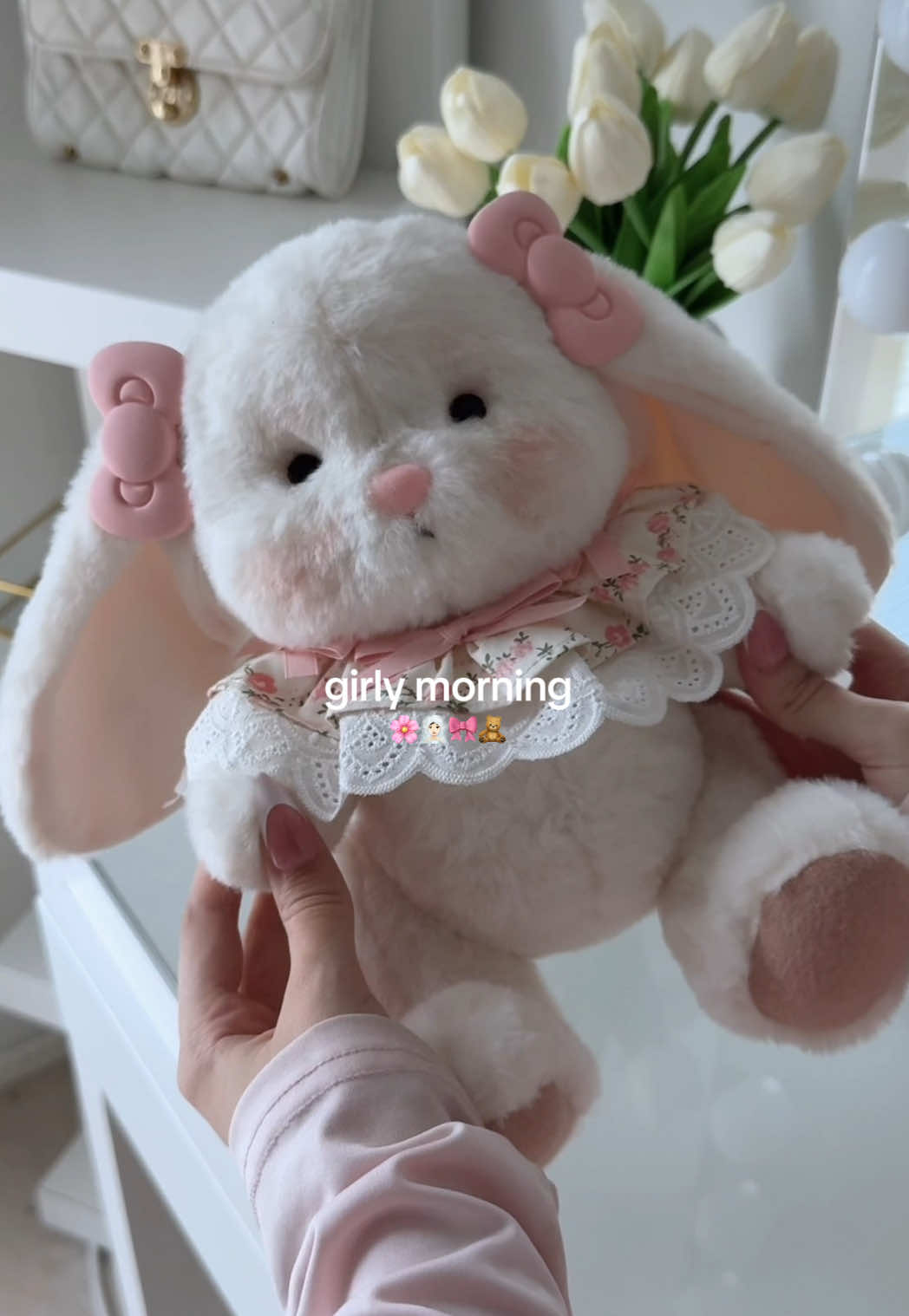 girly morning 🌸🧖🏻‍♀️ use code ”bysofiaxz” for 15% off @Getahug.co 🩷 #morningroutine #girly #getahug #getahugbunny #bunnysofttoy #bunnyplush #getahugrosie #pinkaesthetic 