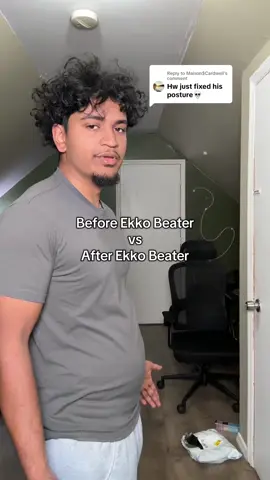 Replying to @Maison$Cardwell Before vs After Ekko Beater #ekkovision #ekkobeaters #moobs #selfconcious #bodydisphoria #dealsforyoudays 