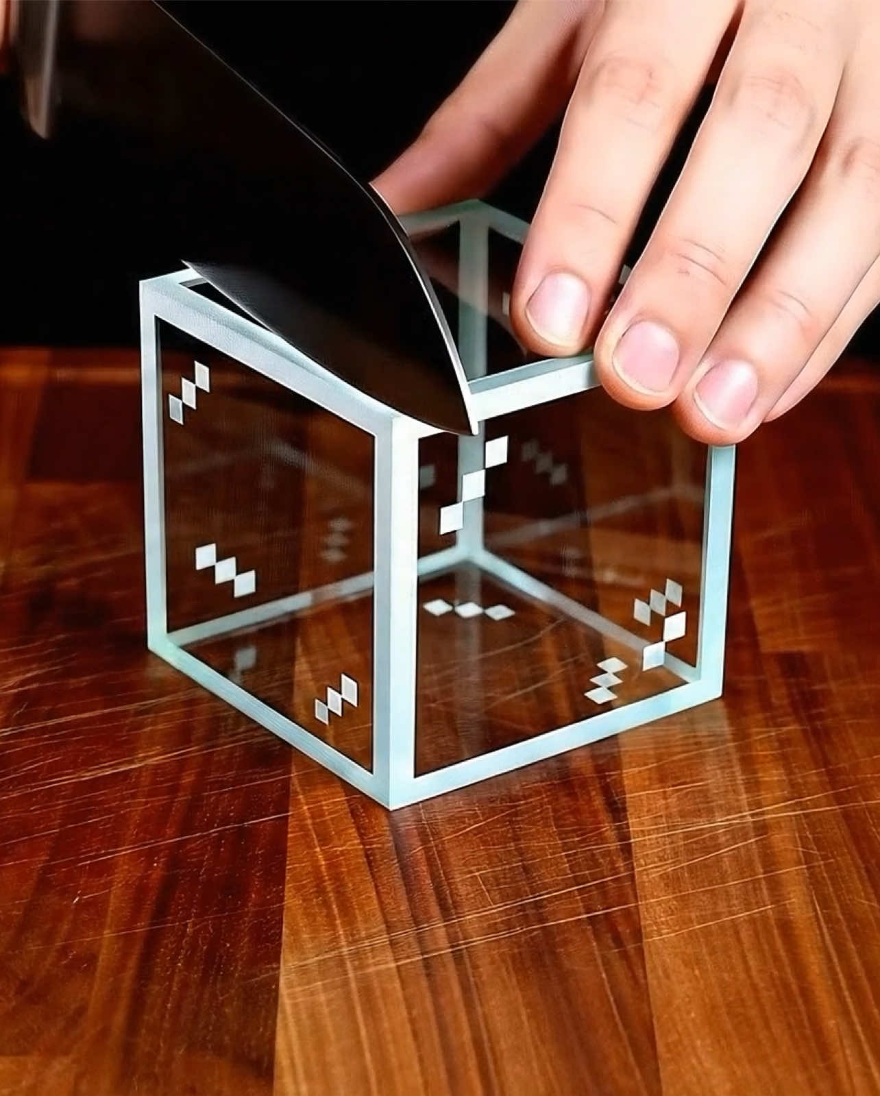 Cutting Minecraft Blocks ASMR 2 #aismr #aiasmr #veo3 #glassfruit #satisfying #asmr #cuttingglass #Minecraft 
