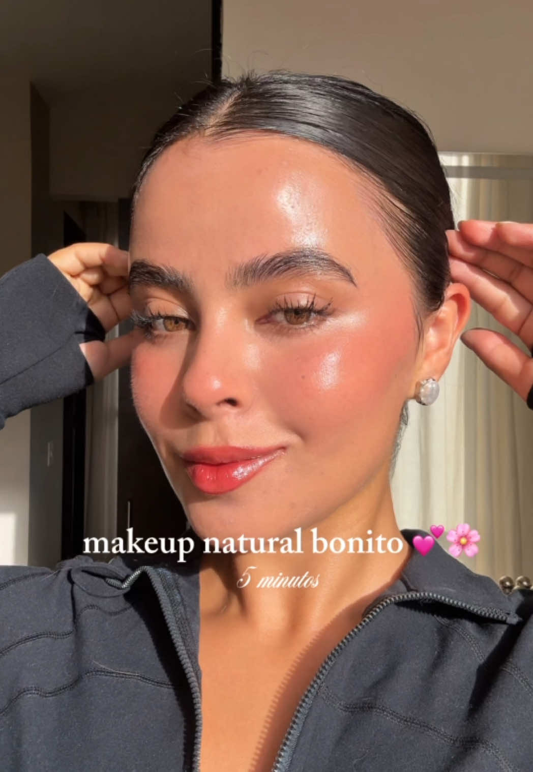 Makeup natural y sencillo 🌸💖 no me demoro nada y hace una gran diferencia  #makeup #naturalmakeup #5minutesmakeup #skincare 