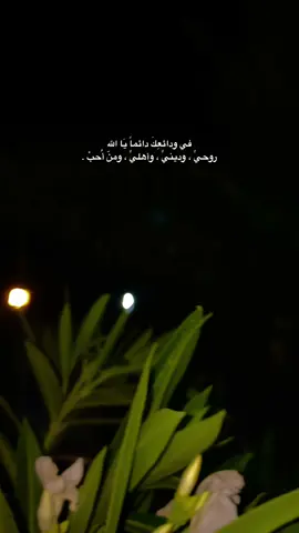 في ودائعِكَ دائماً يَا الله  ‏روحيِّ ، ودينيِّ ، وأهليِّ ، ومنّ أُحبْ .