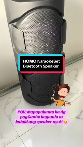 HOMO Karaoke Set!!! Bluetooth Speaker w/ FREE wireless Mic na!!! 😁🎤🎵🔊 #homospeaker #karaoke #bluetoothspeaker #wireless #partymusic #sound #entertainment #trending #viral #fyp #fypシ 
