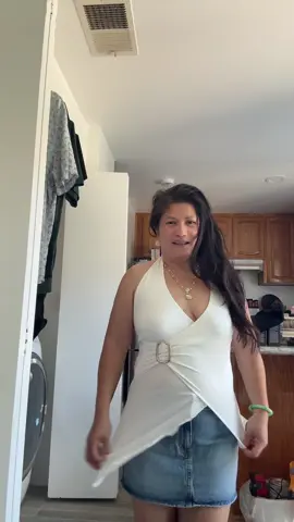 Halter top for summer going out 🤍 #dealsforyoudays #haltertop #summertop #fashion  #summerturnup #spotlightfinds #summergoingouttops #summergoingoutfit #denimskirt #pacsun #tiktokshopcreatorfinds #tiktokshopcreatorpick #tiktokshopcreatorpicks 