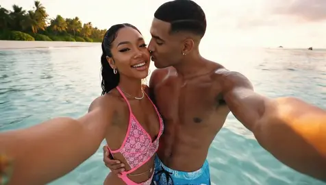a sure thing 🔒🩷 #baecation #couple #couplegoals #Love #fyp #ai #aiinfluencer #googleveo3 #trending #viral #summervibes #summerlove #beach #sunset #Vlog 