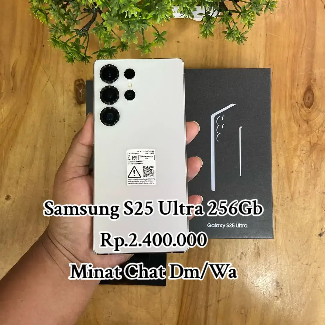 Samsung S25 Ultra 5G 12/256GB Sein Rp.2.400.000 - Fisik Overall 100% Like new - LCD : Tidak ada minus bening no baret - Fisik : super like new seperti baru - Garansi resmi SEIN s/d Maret 2026 - Warna titanium white silver - 5G - 256GB - Segel Belum Bongkaran - Tidak ada minus fungsional dan fisik Kelengkapan fullset original  - kabel data - box tembus berikut kitab kitab - Free Adaptor Original #jualbeliiphone #jualbeliiphonesurabaya #jualbeliiphonegresik #jualbeliiphonesidoarjo #jualbeliiphonemojokerto #jualbeliiphonemalang #jualbeliiphoneindonesia #jualbelihpbekassurabaya #jualbelihp #jualbelihpsurabaya #jualbeliandroidsurabaya #jualbeliandroid #hpbekas #hpmurah #iphonesurabaya #iphonesby #iphoneibox #iphonefulloriginal #iphonesidoarjo #iphonegresik #iphonemojokerto #iphonemalang #jualbelihpsidoarjo #jualbelihpgresik #jualbelihpmojokerto #jualbelihpmalang #jualbelihpjawatimur #jualbelihpsecond #samsungindonesia #samsungs25ultra #pyfツ #viral #pyf #masukberanda #viralvideo #viraltiktok #masukberandafyp #viralvideo #trusted 