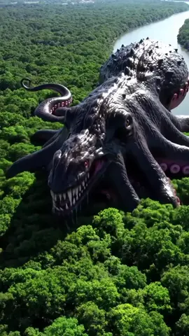 Terekam makhluk aneh menyerupai gurita monster!! #hewananeh #fyp #ai #anomali #animals #amazon #gurita #wildlifephotography 