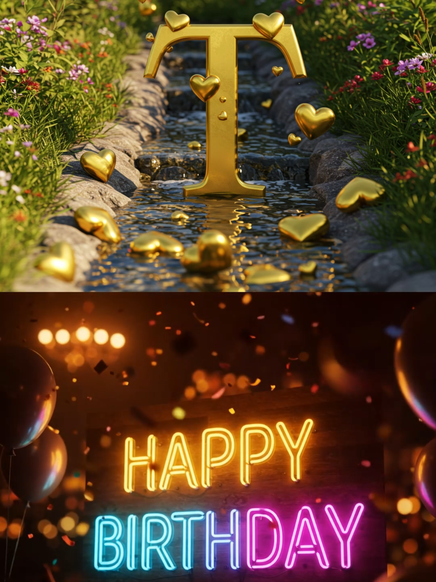 Letter T (Happy Birthday)