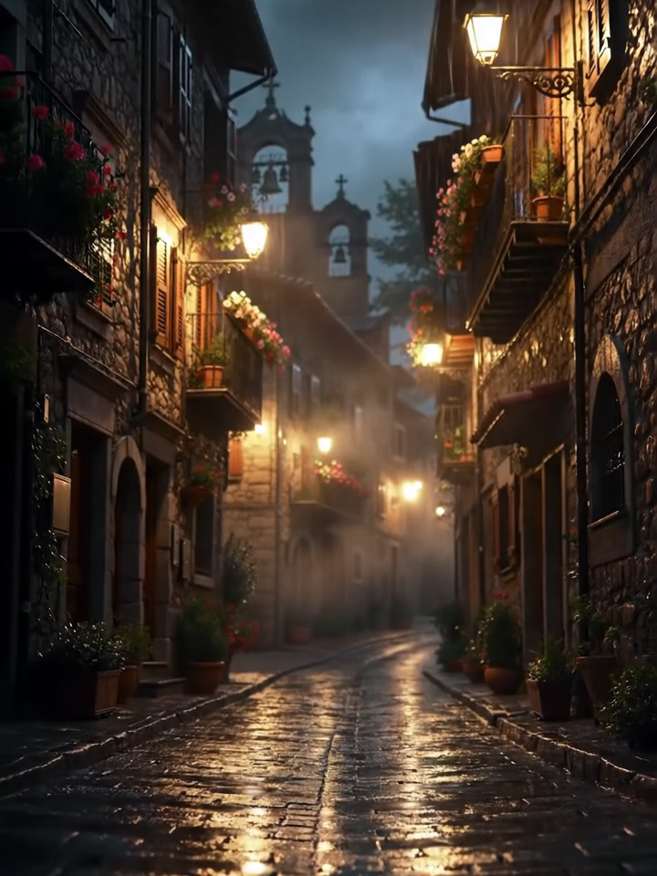 Old Streets at Night #EuropeanNights #CobblestoneMagic #CinematicStreets #Veo2 #NightAesthetic #4kVisuals #OldWorldCharm #ScrollStopper #QuietCity #HistoricBeauty #fyp #AI