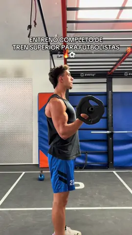 Rutina completa de tren superior para futbolistas🚀💪🔥#rutina #trensuperior#futbol⚽️ #gym 