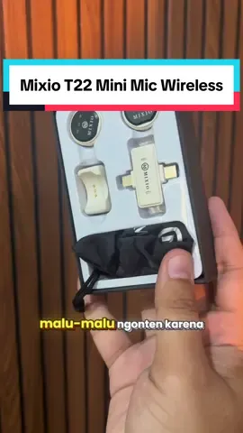 Microphone wireless mini magnetik Mixio T22 Mini bisa dipakai 2 jenis HP berbeda dengan USB type C dan Lightning #micwirelessmurahberkualitas #mixiot22mini #micwirelessmagnet #alatngonten 