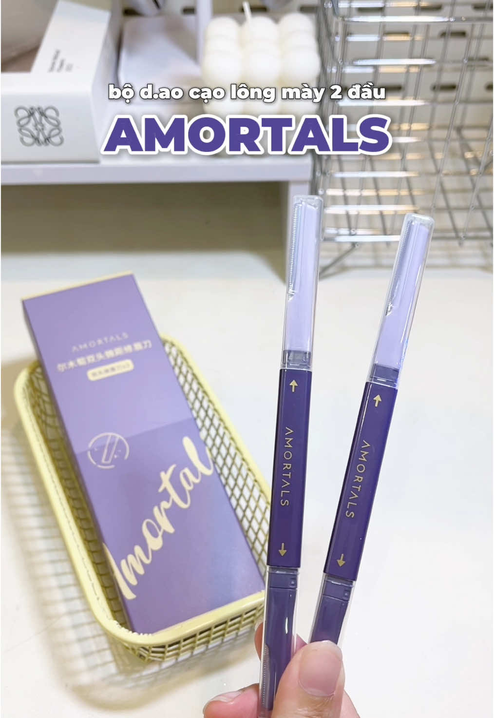 Bộ deo cạo lông mày 2 đầu Amortals ✨💕 #daocaolongmay #amortals #tialongmay #daotialongmay #xuhuong #unboxing #LearnOnTikTok #ilovetiktok 