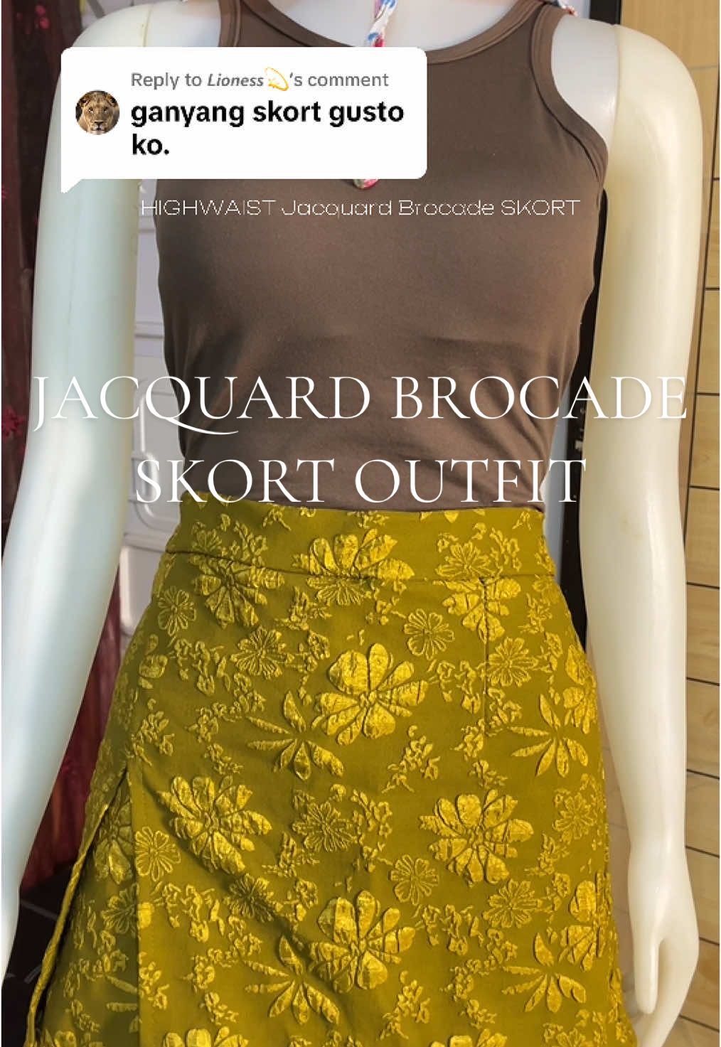 Replying to @𝙇𝙞𝙤𝙣𝙚𝙨𝙨💫 jacquard brocade SKORT. #skort  #skortoutfit  #jacquardbrocade 