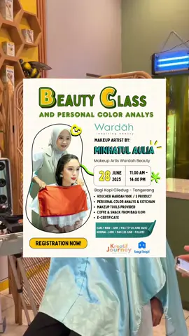 beauty class di Tangerang bareng wardah free all PCA guys serbu abizzz!!!  KreatifJourney 🎶  #kelasmakeup #workshop #kelasjakarta #beautyclassjakarta #TikTokCreatorSummitID #beautyclas #fyp #viralvideo #soundviral #beautyclass #beautyclassjakartaselatan #beautytips #beautyclassjabodetabek #workshopkecantikan @Wardah Beauty Official 