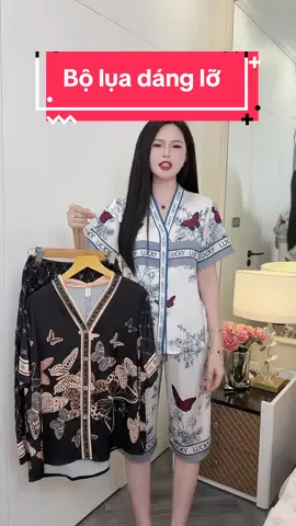 Bộ lụa cổ y dáng lỡ #review #thoitrangnu #champhan #champhanriview #dobo #dobomacnha #bongulua #pijama 